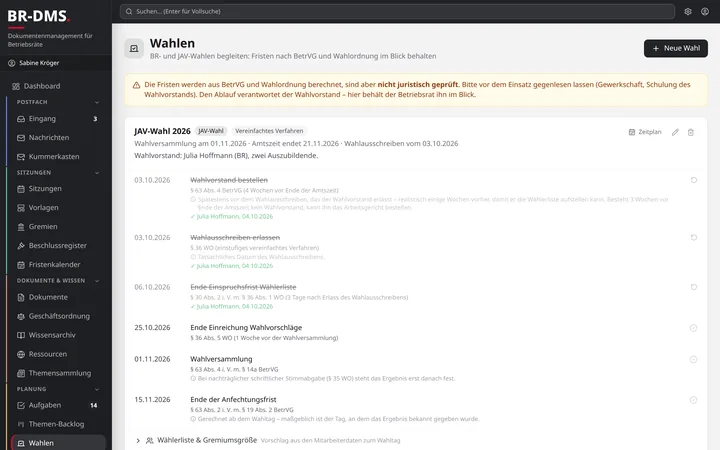 Screenshot Wahlen
