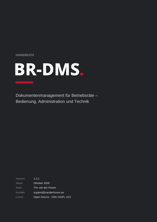 Deckblatt des Handbuchs